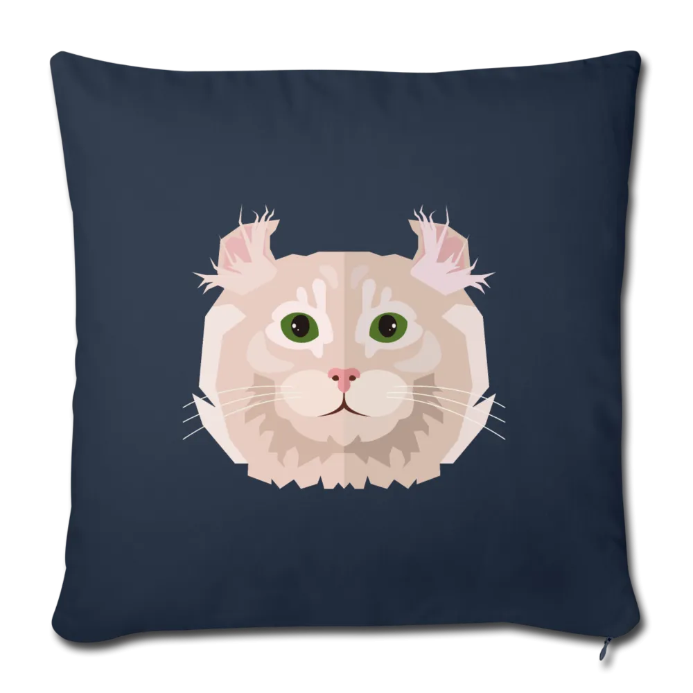 American Curl Cat Throw Pillow Cover 17.5” x 17.5”