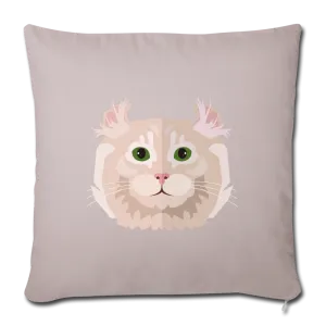 American Curl Cat Throw Pillow Cover 17.5” x 17.5”
