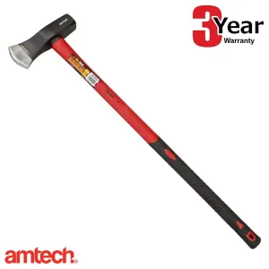Amtech 6Lb Log Splitting Maul Axe Fibreglass Shaft Wood Chopper 3 Year Warranty A3310
