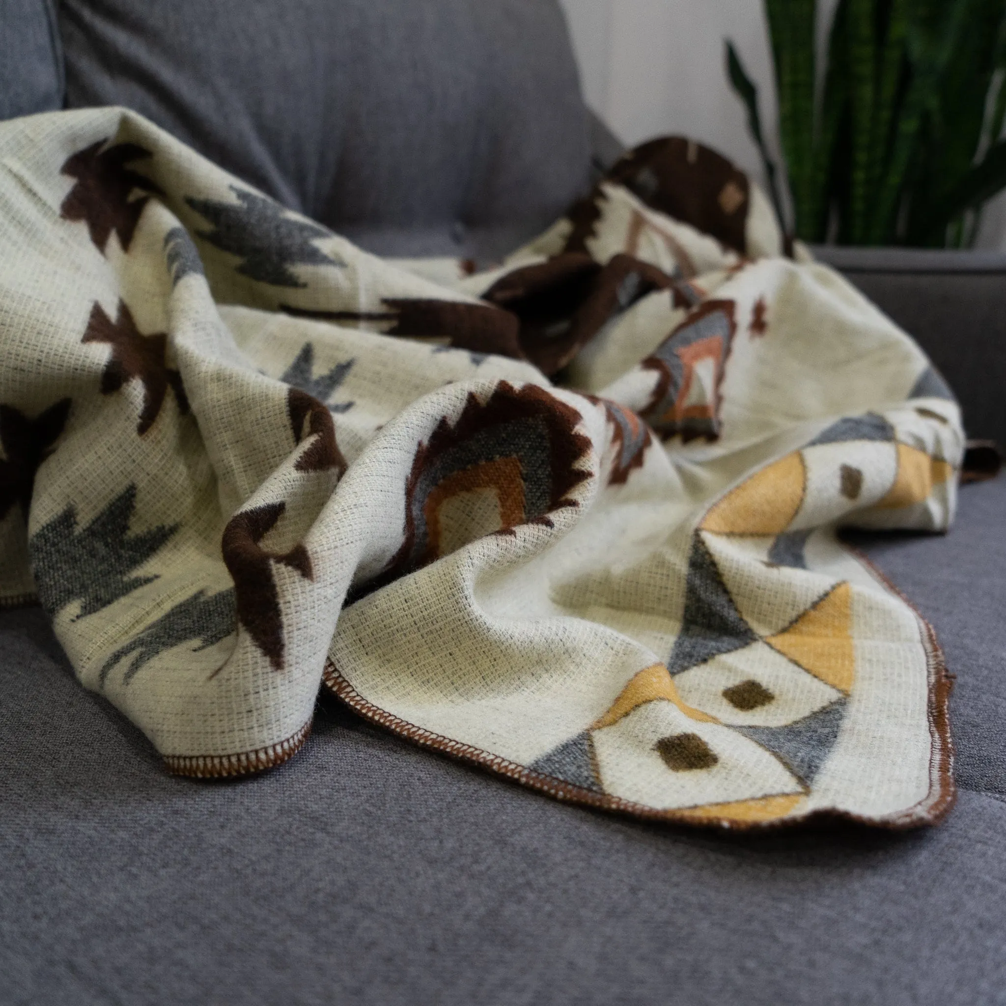 Andean Alpaca Wool Blanket - Mojave (Throw)
