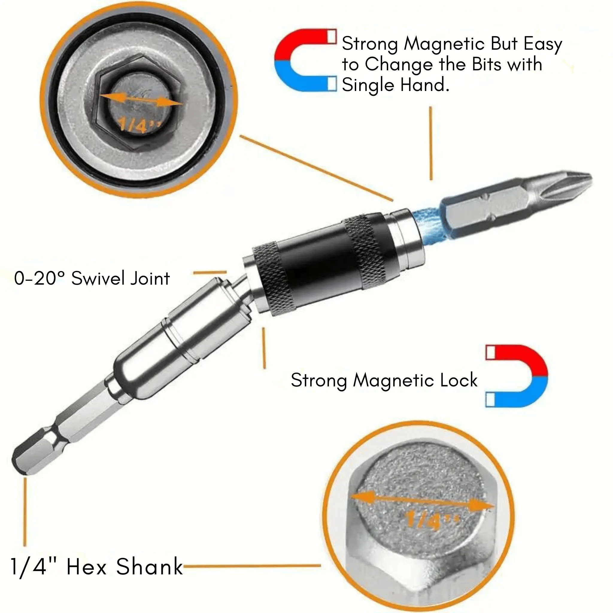ANGLEGRIP Flexible Screwdriver Bit Holder