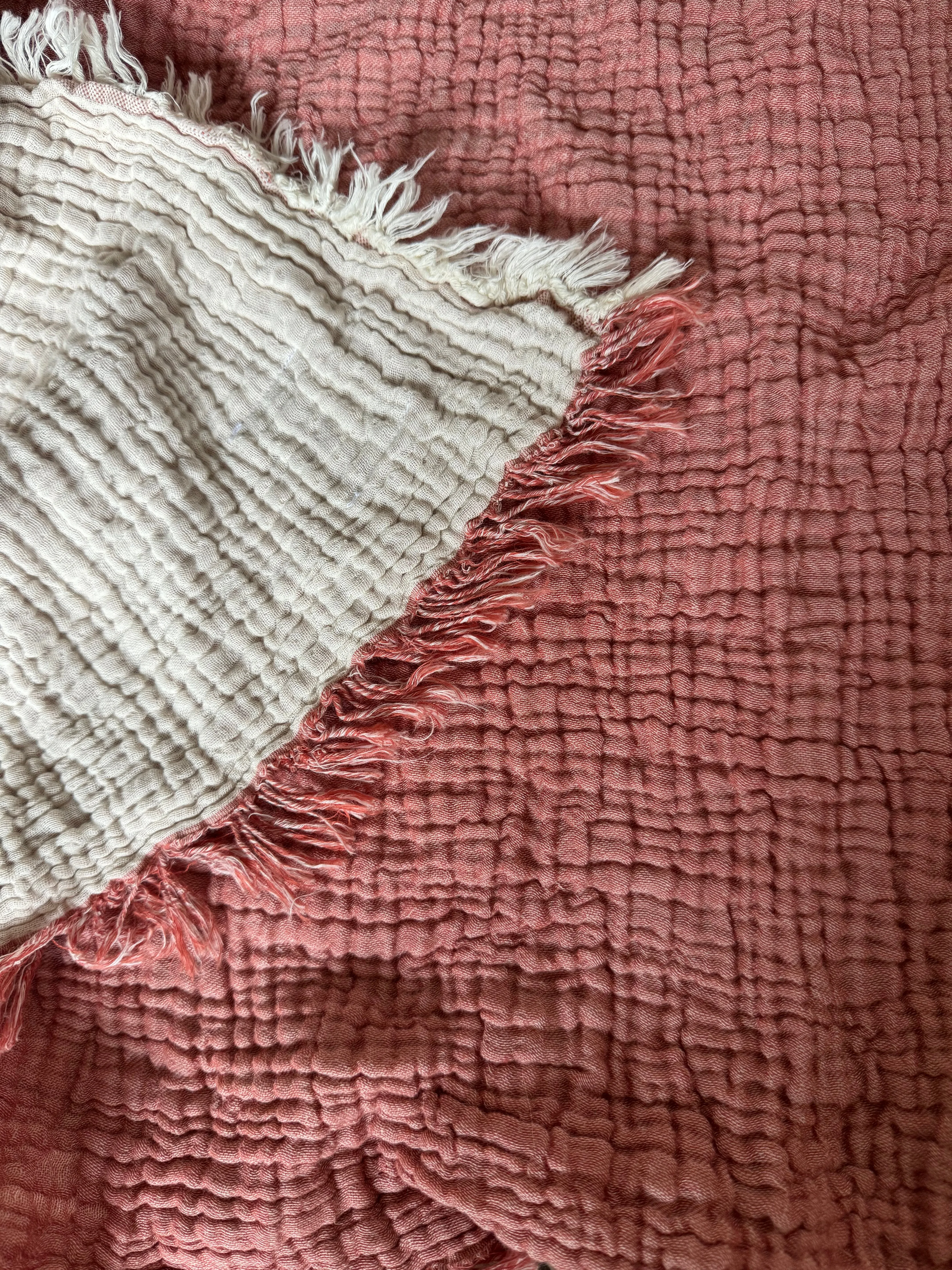 Ankara Crinkle Cotton Throw Blanket