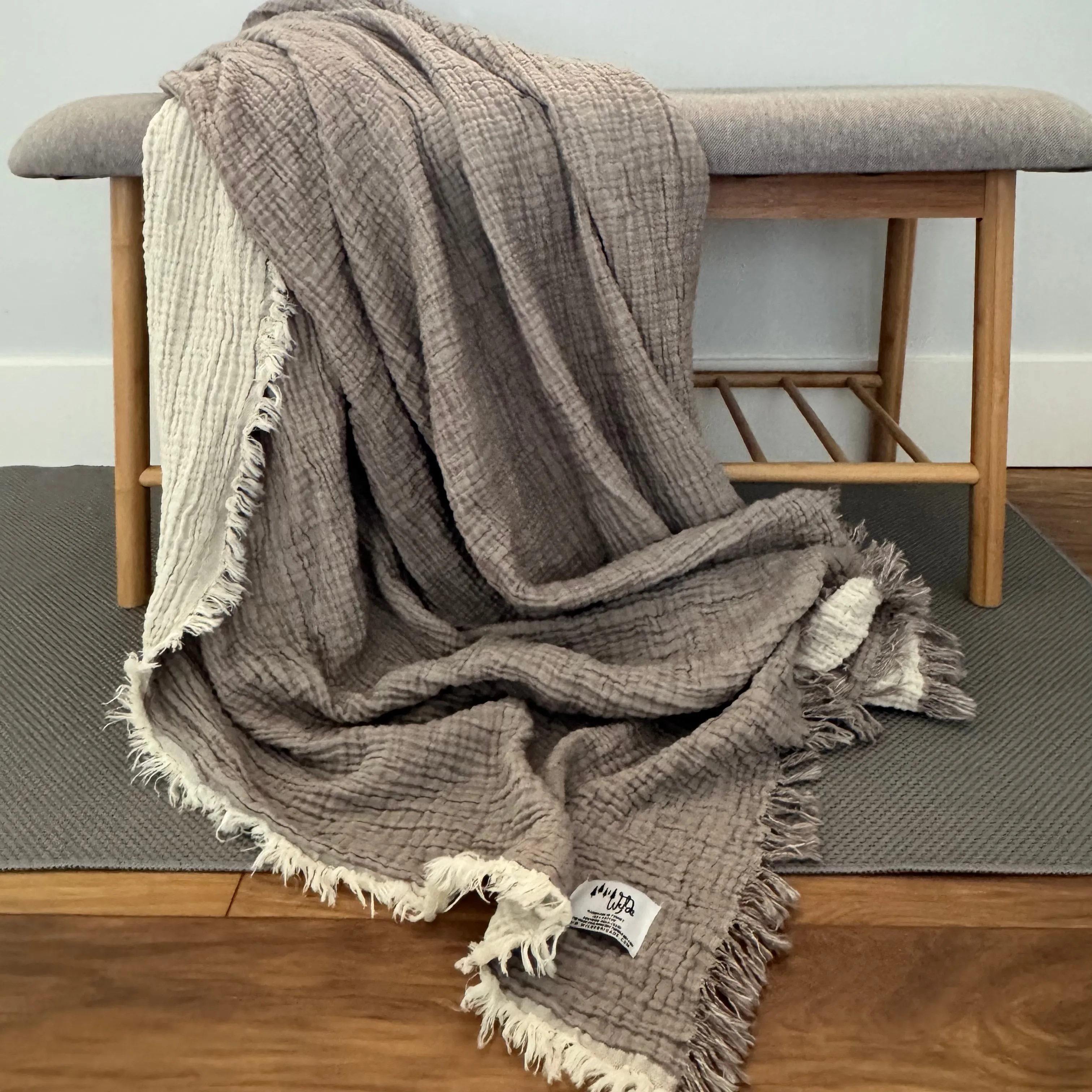 Ankara Crinkle Cotton Throw Blanket