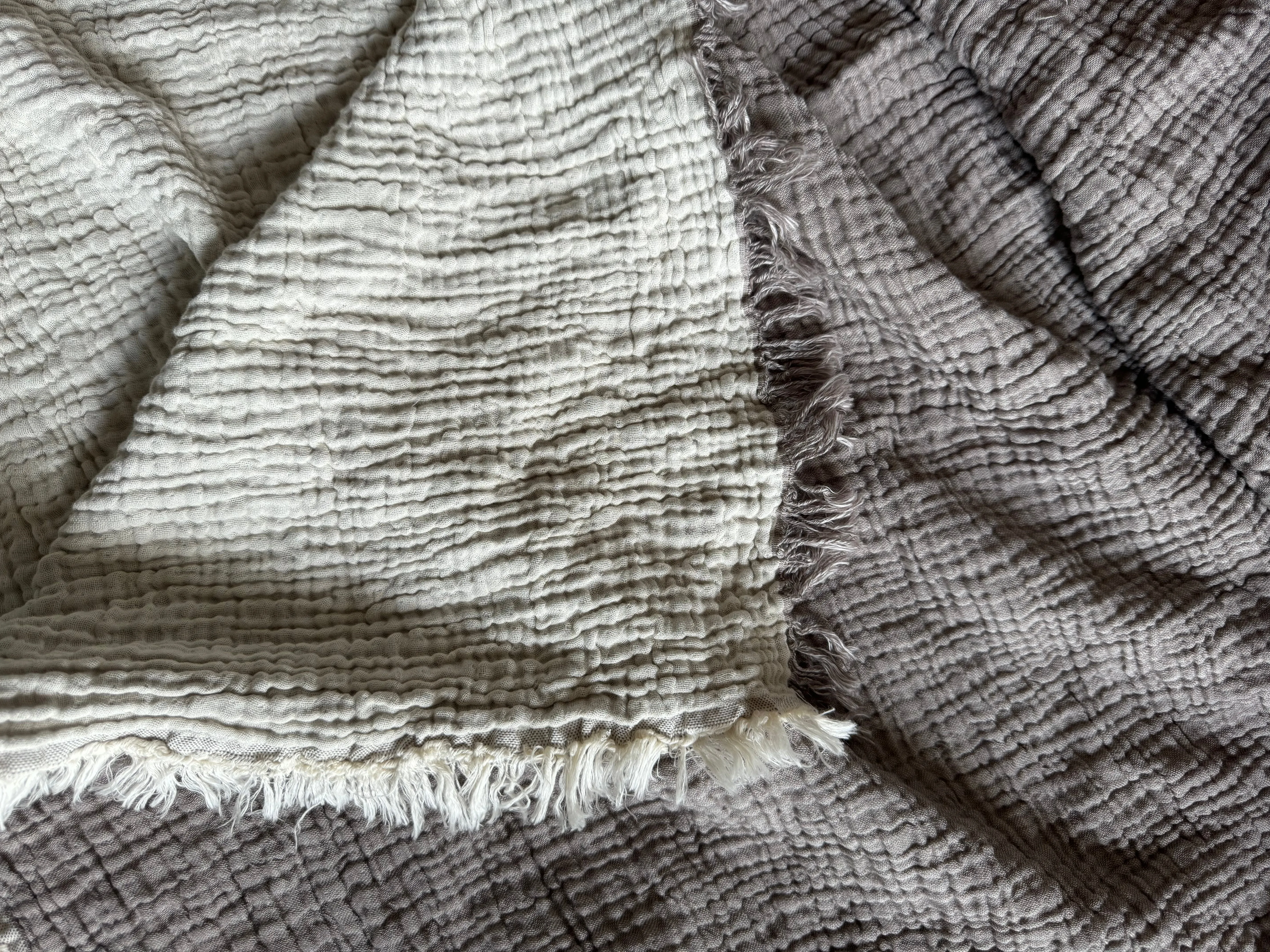 Ankara Crinkle Cotton Throw Blanket