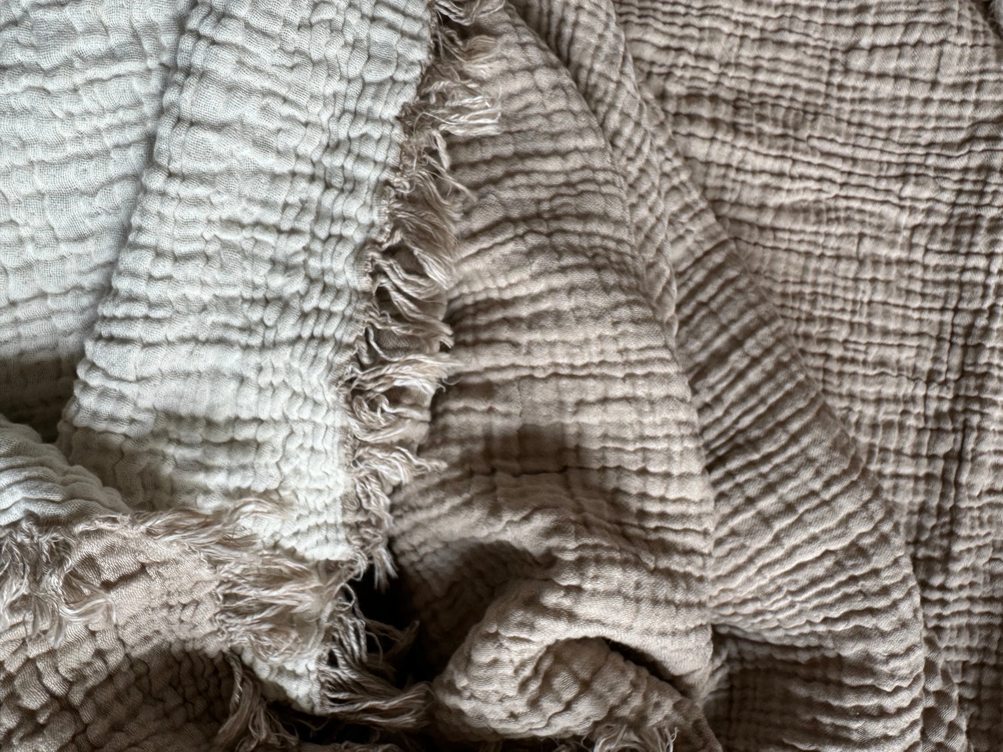 Ankara Crinkle Cotton Throw Blanket