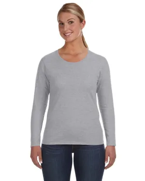 Anvil Ladies Lightweight Long Sleeve T-Shirt | Heather Grey