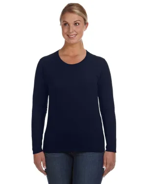 Anvil Ladies Lightweight Long Sleeve T-Shirt | Navy