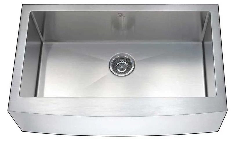 Anzzi ELYSIAN Farmhouse Stainless Steel 32 in. 0-Hole Single Bowl Kitchen Sink with Soave Faucet in Oil Rubbed Bronze