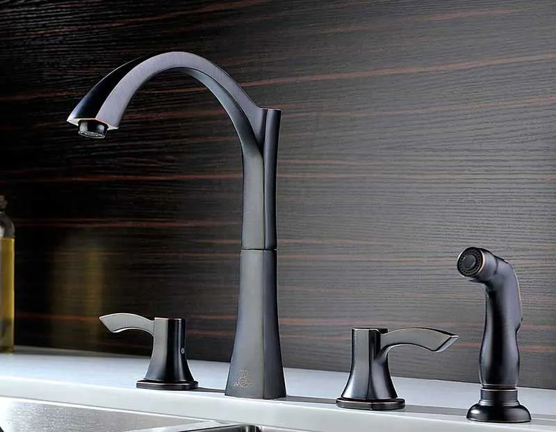 Anzzi ELYSIAN Farmhouse Stainless Steel 32 in. 0-Hole Single Bowl Kitchen Sink with Soave Faucet in Oil Rubbed Bronze