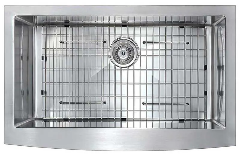 Anzzi ELYSIAN Farmhouse Stainless Steel 32 in. 0-Hole Single Bowl Kitchen Sink with Soave Faucet in Oil Rubbed Bronze
