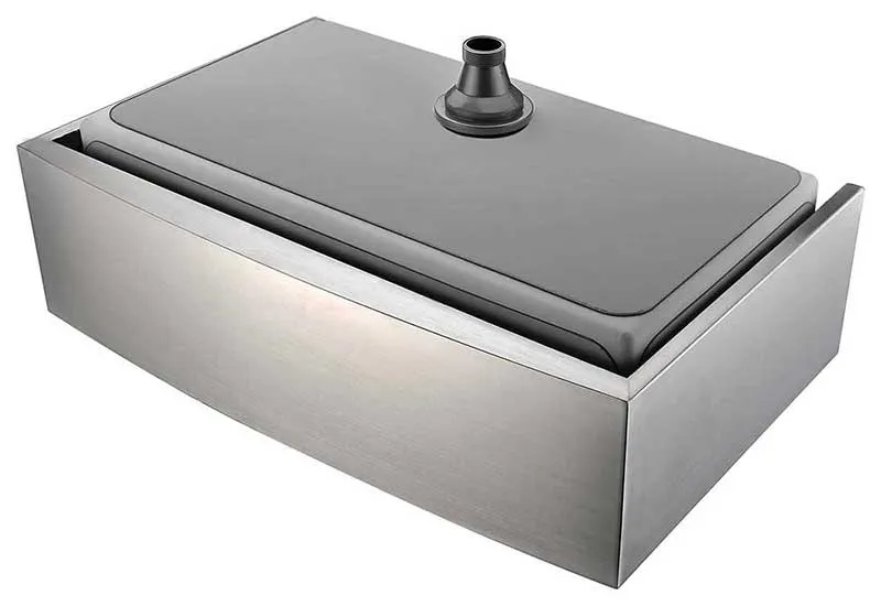Anzzi ELYSIAN Farmhouse Stainless Steel 36 in. 0-Hole Kitchen Sink and Faucet Set with Opus Faucet in Polished Chrome
