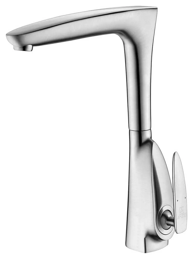 Anzzi ELYSIAN Farmhouse Stainless Steel 36 in. 0-Hole Kitchen Sink and Faucet Set with Timbre Faucet in Brushed Nickel