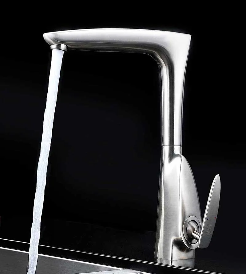 Anzzi ELYSIAN Farmhouse Stainless Steel 36 in. 0-Hole Kitchen Sink and Faucet Set with Timbre Faucet in Brushed Nickel