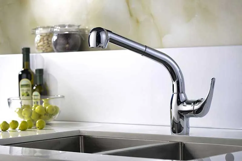 Anzzi ELYSIAN Farmhouse Stainless Steel 36 in. Double Bowl Kitchen Sink and Faucet Set with Harbour Faucet in Polished Chrome