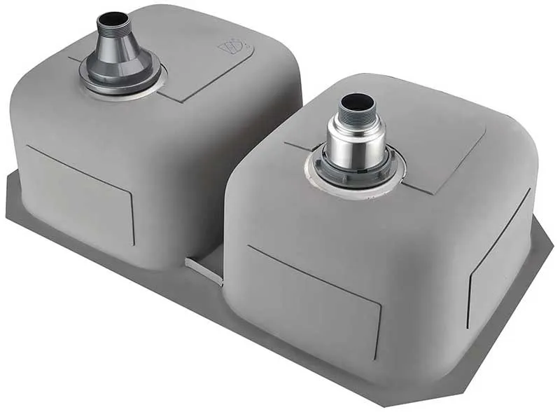 Anzzi MOORE Undermount Stainless Steel 32 in. Double Bowl Kitchen Sink and Faucet Set with Opus Faucet in Brushed Nickel