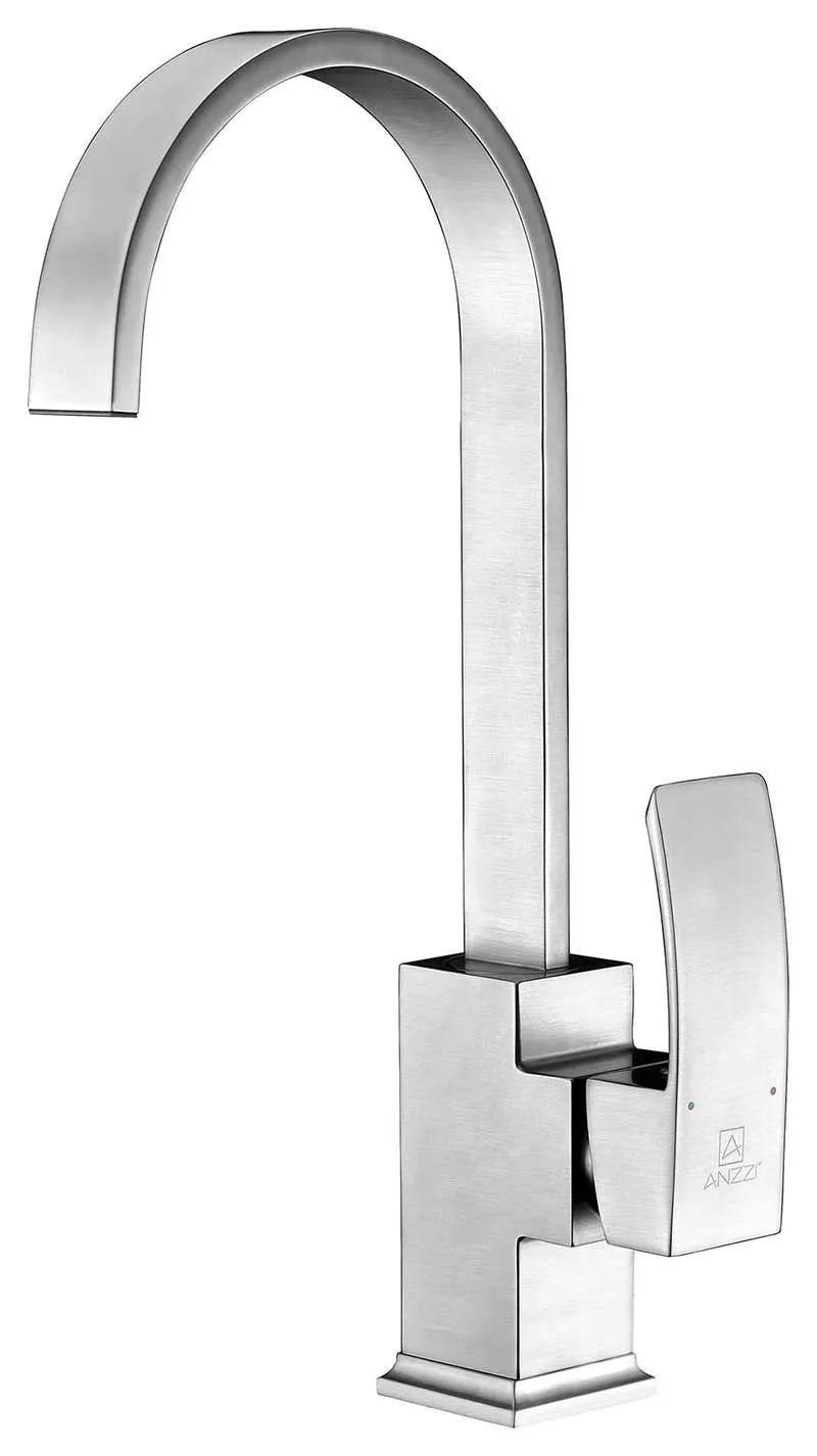 Anzzi MOORE Undermount Stainless Steel 32 in. Double Bowl Kitchen Sink and Faucet Set with Opus Faucet in Brushed Nickel