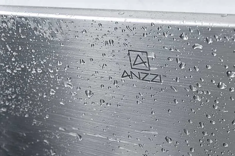 Anzzi VANGUARD Series 30 in. Under Mount Single Basin Handmade Stainless Steel Kitchen Sink