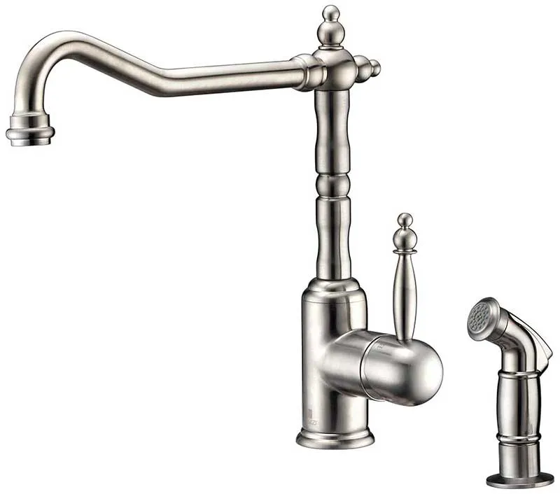 Anzzi VANGUARD Undermount Stainless Steel 23 in. Single Bowl Kitchen Sink and Faucet Set with Locke Faucet in Brushed Nickel