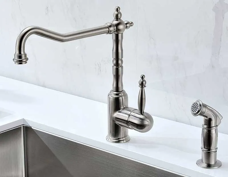 Anzzi VANGUARD Undermount Stainless Steel 23 in. Single Bowl Kitchen Sink and Faucet Set with Locke Faucet in Brushed Nickel