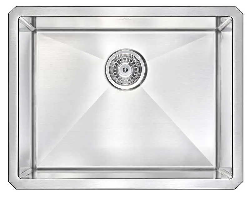 Anzzi VANGUARD Undermount Stainless Steel 23 in. Single Bowl Kitchen Sink and Faucet Set with Locke Faucet in Brushed Nickel