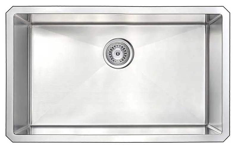 Anzzi VANGUARD Undermount Stainless Steel 30 in. 0-Hole Kitchen Sink and Faucet Set with Opus Faucet in Brushed Nickel
