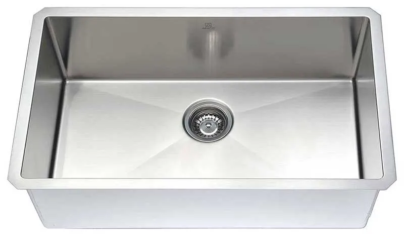Anzzi VANGUARD Undermount Stainless Steel 30 in. Single Bowl Kitchen Sink and Faucet Set with Accent Faucet in Brushed Nickel
