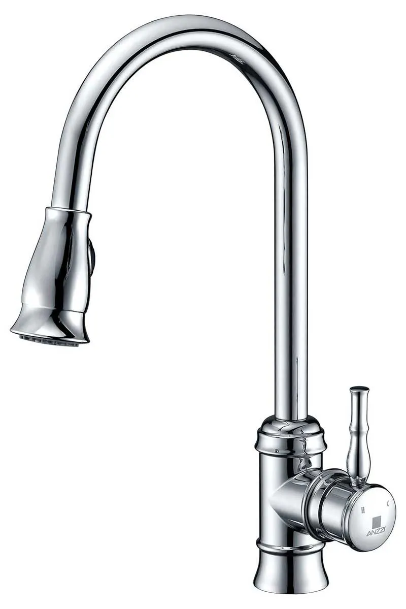 Anzzi VANGUARD Undermount Stainless Steel 30 in. Single Bowl Kitchen Sink and Faucet Set with Sails Faucet in Polished Chrome