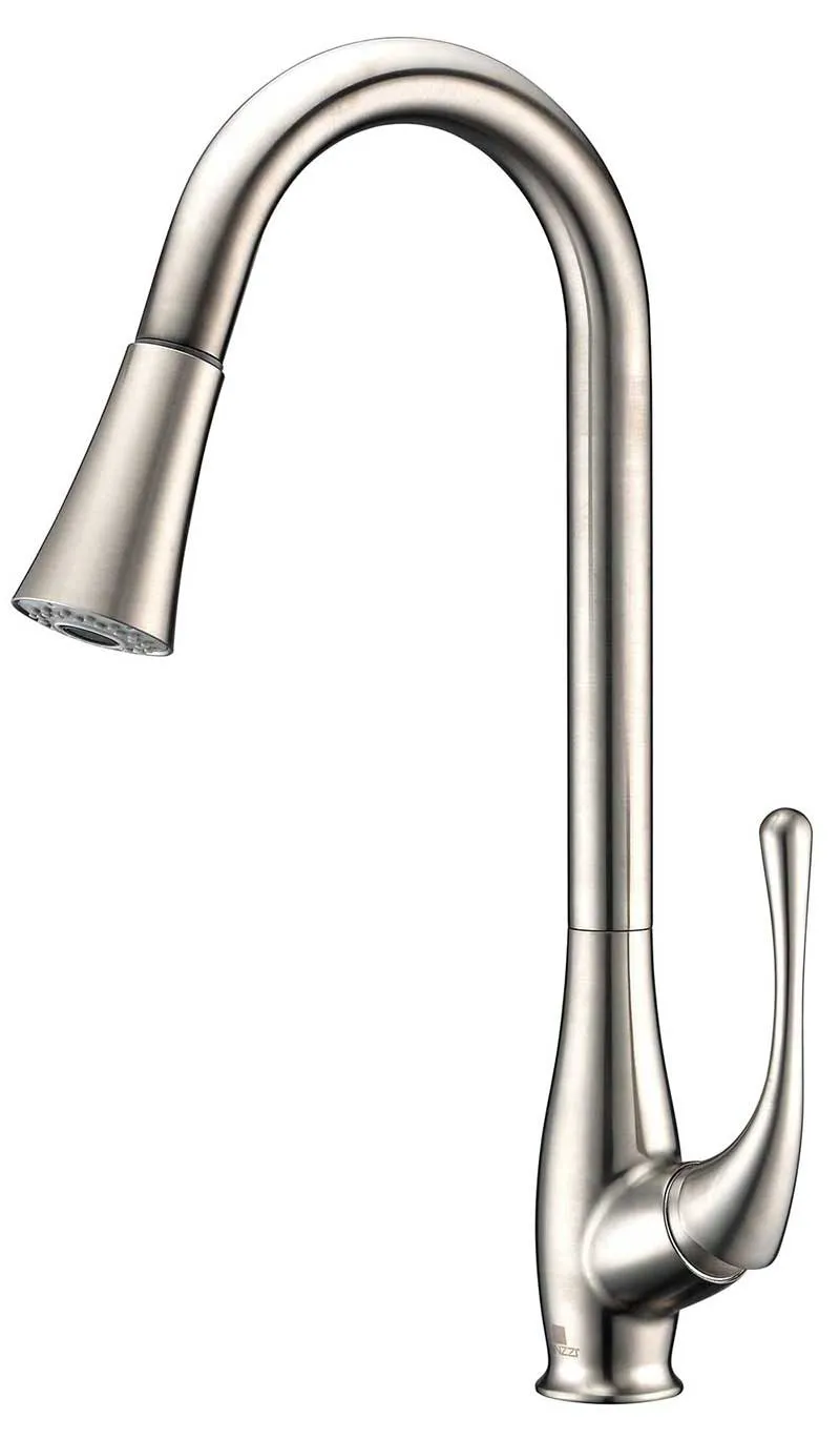 Anzzi VANGUARD Undermount Stainless Steel 30 in. Single Bowl Kitchen Sink and Faucet Set with Singer Faucet in Brushed Nickel