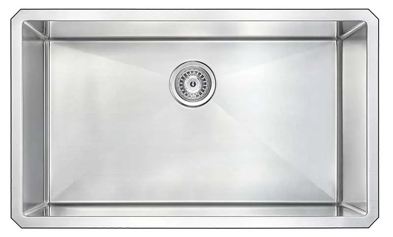 Anzzi VANGUARD Undermount Stainless Steel 32 in. 0-Hole Kitchen Sink and Faucet Set with Opus Faucet in Oil Rubbed Bronze