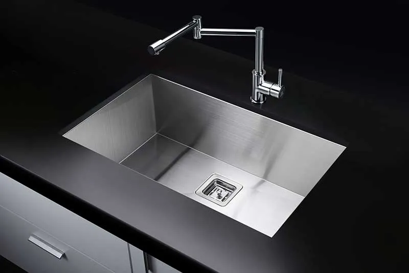 Anzzi Vanguard Undermount Stainless Steel 32 in. 0-Hole Single Bowl Kitchen Sink in Brushed Satin