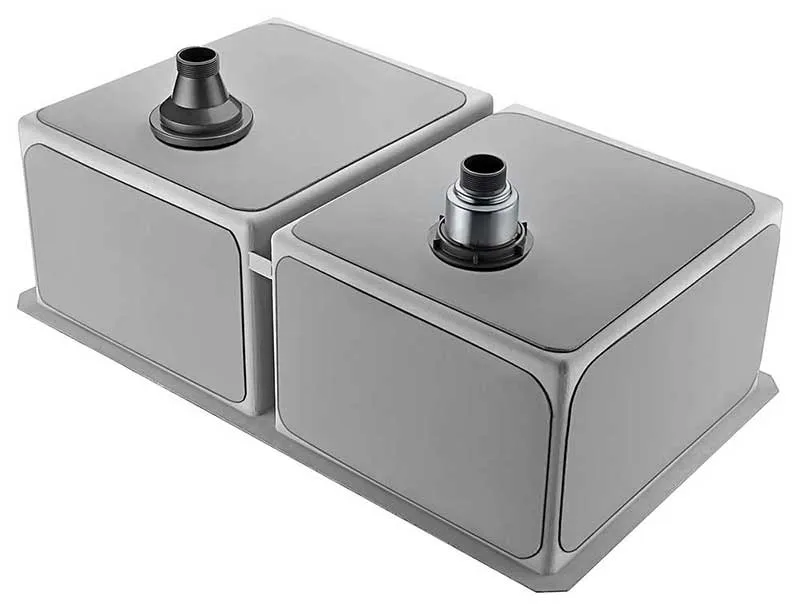 Anzzi VANGUARD Undermount Stainless Steel 32 in. Double Bowl Kitchen Sink and Faucet Set with Opus Faucet in Oil Rubbed Bronze
