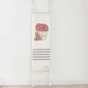 Apple Bunch Watercolor Throw Blanket