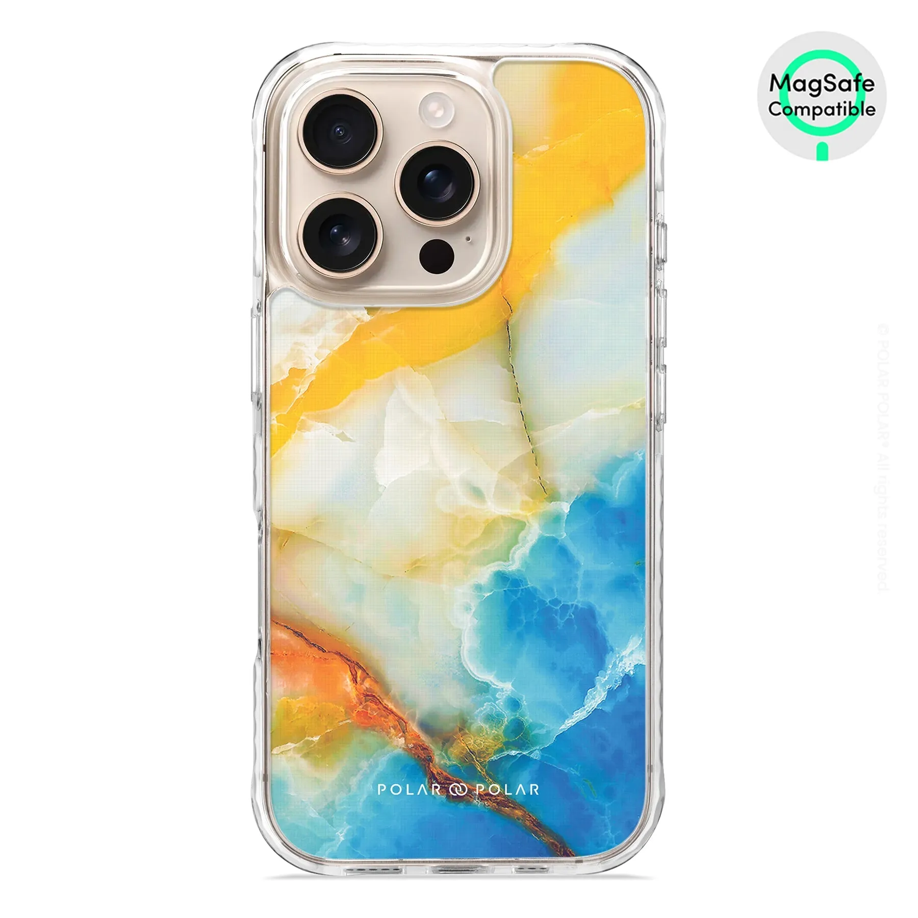 Aqua Sunlight - iPhone 16 Pro Clear Bumper MagSafe Case