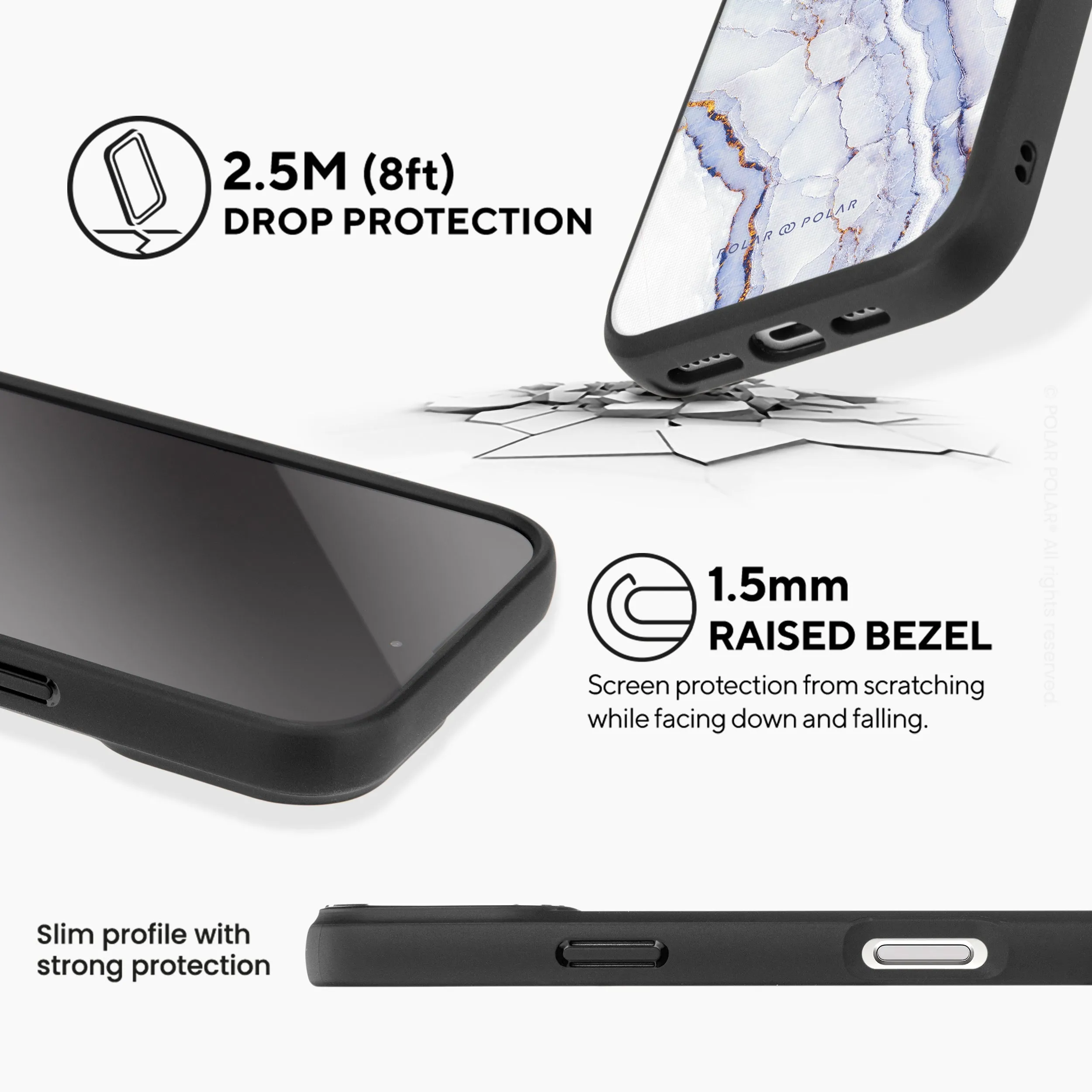 Arctic Ocean - iPhone 16 Pro Frosted Black Bumper MagSafe Case
