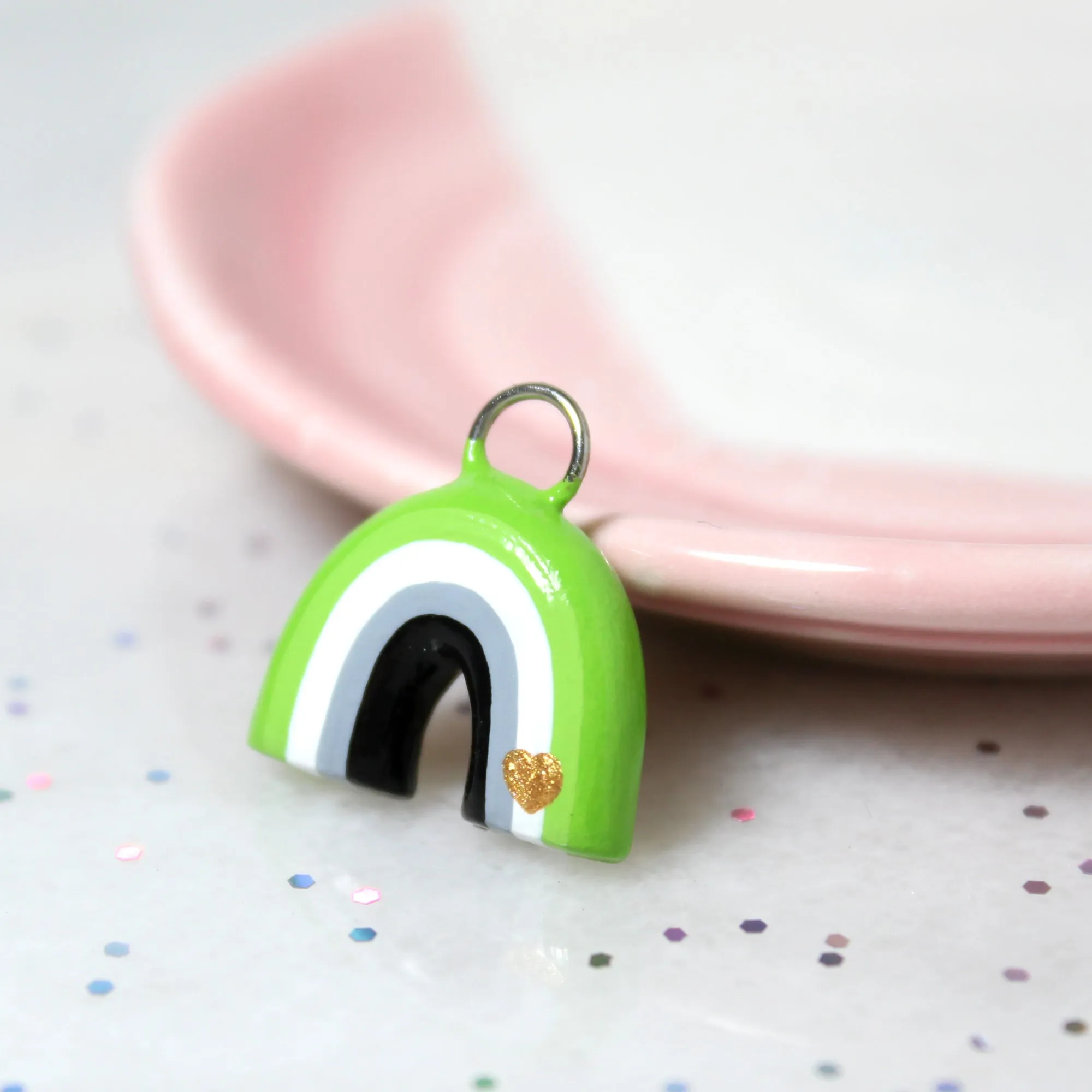 Aromantic Pride Rainbow Charm