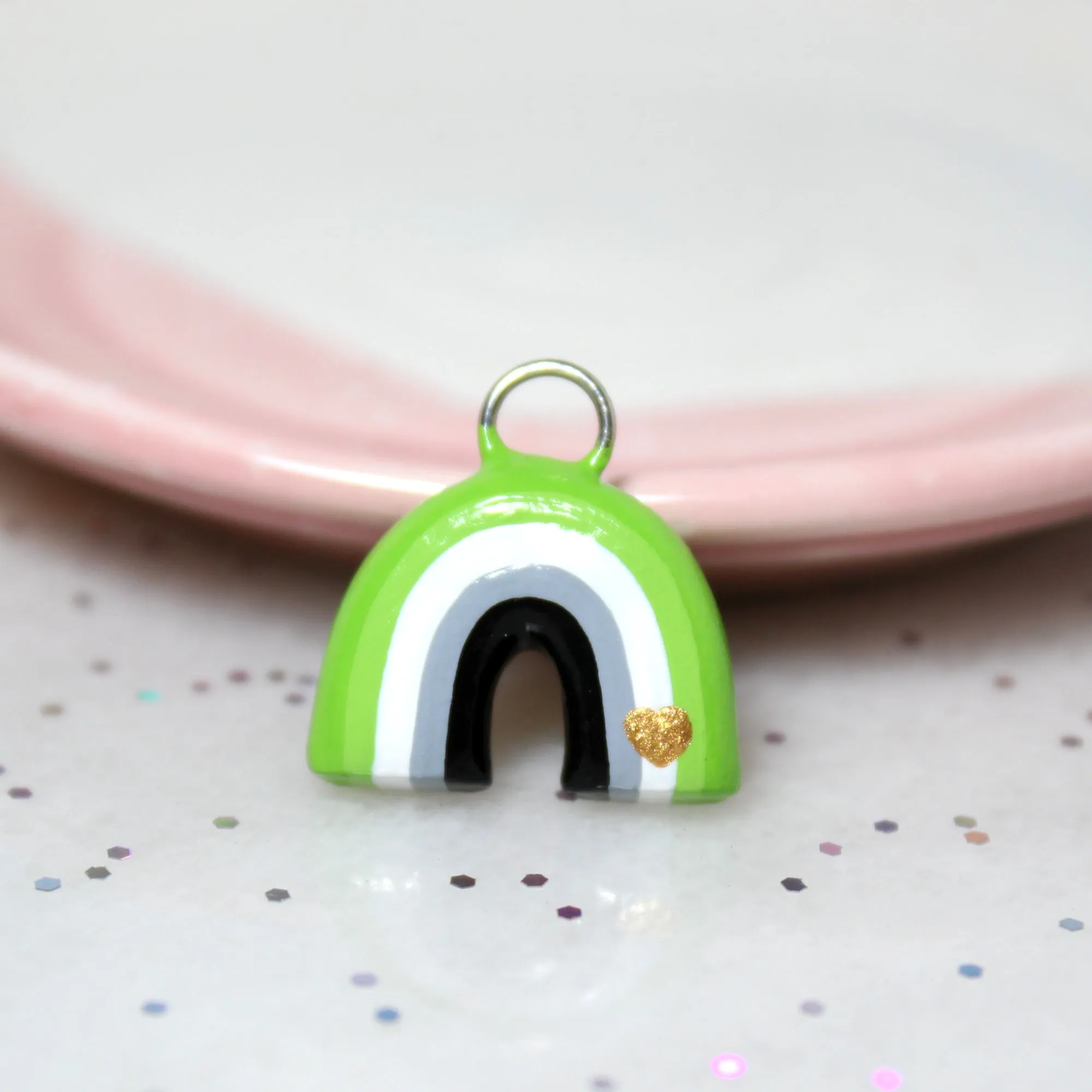 Aromantic Pride Rainbow Charm