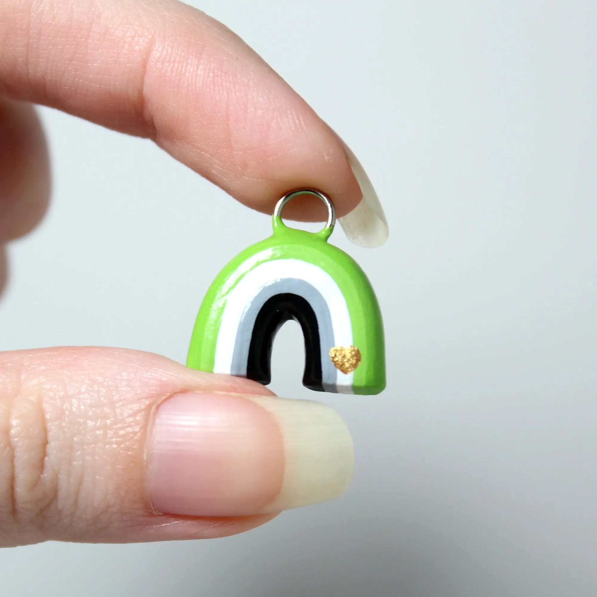 Aromantic Pride Rainbow Charm