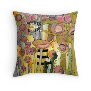 Art Throw Pillow 'Bugged Out'