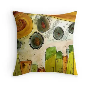 Art Throw Pillow 'City Life'