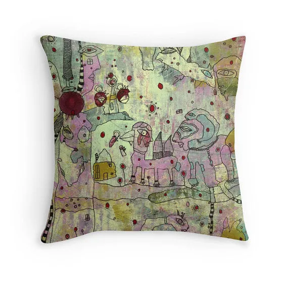 Art Throw Pillow 'Cut it Out'