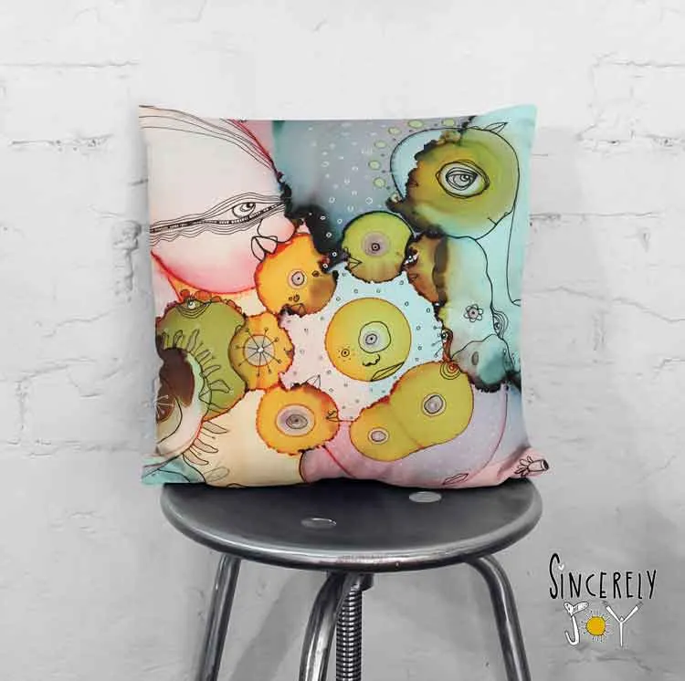 Art Throw Pillow 'Dance With Me II'