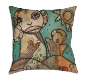 Art Throw Pillow 'Happy Place'