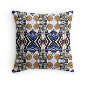 Art Throw Pillow 'Tribal Sun'