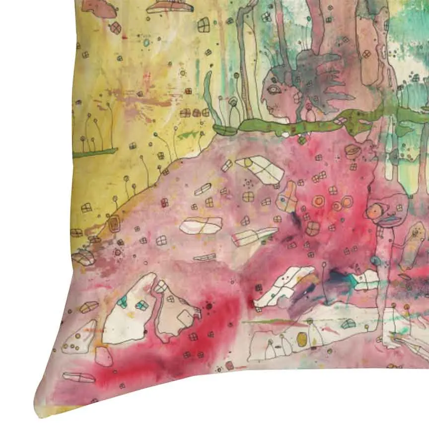 Art Throw Pillow 'Wonderland'