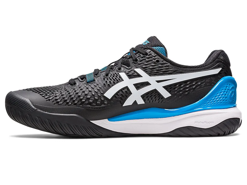 ASICS Gel Resolution 9 Mens Tennis Shoes (Black/White)