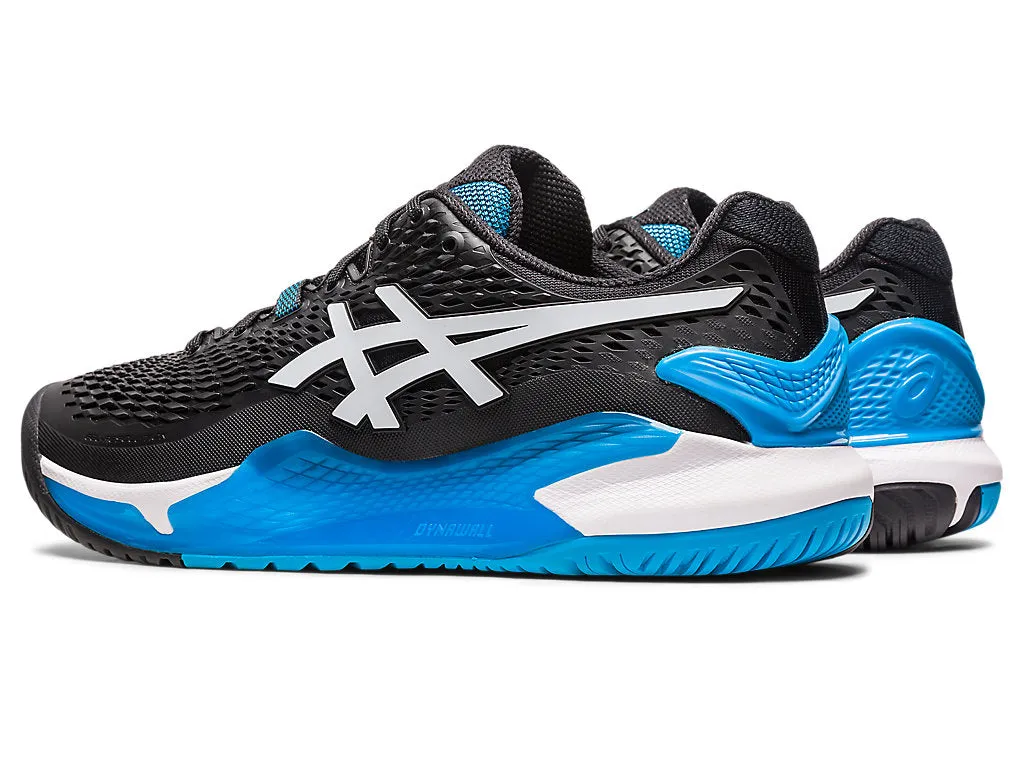 ASICS Gel Resolution 9 Mens Tennis Shoes (Black/White)