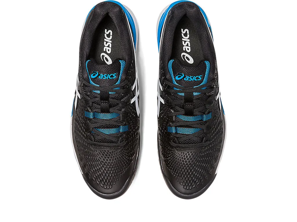 ASICS Gel Resolution 9 Mens Tennis Shoes (Black/White)