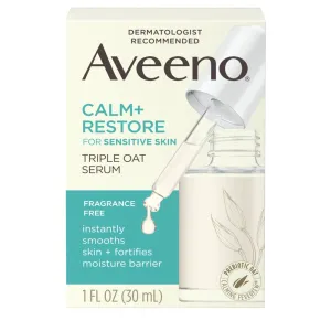 Aveeno Calm   Restore Triple Oat Face Serum, For Sensitive Skin
