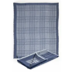 Baby Alpaca Blue Check Throw