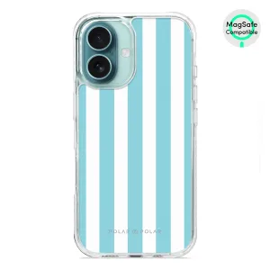 Baby Blue Stripe - iPhone 16 Clear Bumper MagSafe Case